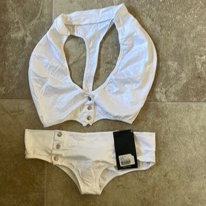 White Two Piece Set by Espiral Lingerie